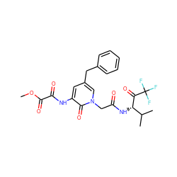 COC(=O)C(=O)Nc1cc(Cc2ccccc2)cn(CC(=O)N[C@H](C(=O)C(F)(F)F)C(C)C)c1=O ZINC000013738574