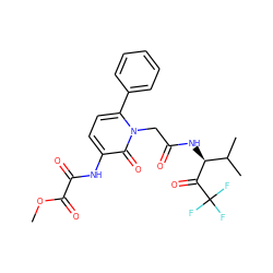 COC(=O)C(=O)Nc1ccc(-c2ccccc2)n(CC(=O)N[C@H](C(=O)C(F)(F)F)C(C)C)c1=O ZINC000013738734