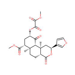 COC(=O)C(=O)O[C@H]1C[C@@H](C(=O)OC)[C@]2(C)CC[C@H]3C(=O)O[C@H](c4ccoc4)C[C@]3(C)[C@H]2C1=O ZINC000013648139