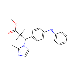 COC(=O)C(C)(C)[C@H](c1ccc(Nc2ccccc2)cc1)n1ccnc1C ZINC000095559701