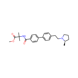 COC(=O)C(C)(C)NC(=O)c1ccc(-c2ccc(CCN3CCC[C@H]3C)cc2)cc1 ZINC000144788457