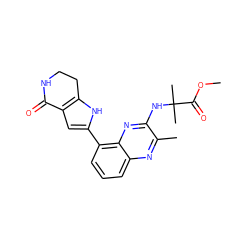 COC(=O)C(C)(C)Nc1nc2c(-c3cc4c([nH]3)CCNC4=O)cccc2nc1C ZINC000222364848