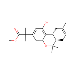 COC(=O)C(C)(C)c1cc(O)c2c(c1)OC(C)(C)[C@@H]1CC=C(C)C[C@@H]21 ZINC000223585284