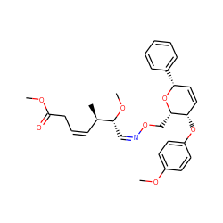 COC(=O)C/C=C\[C@@H](C)[C@@H](/C=N\OC[C@@H]1O[C@H](c2ccccc2)C=C[C@@H]1Oc1ccc(OC)cc1)OC ZINC000008035764