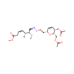 COC(=O)C/C=C\[C@@H](C)[C@@H](/C=N\OCC[C@@H]1C=C[C@H](OC(C)=O)[C@H](COC(C)=O)O1)OC ZINC000008035766