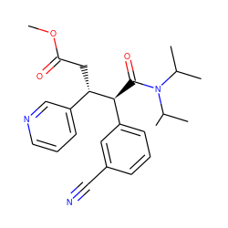 COC(=O)C[C@@H](c1cccnc1)[C@@H](C(=O)N(C(C)C)C(C)C)c1cccc(C#N)c1 ZINC000034987497