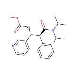 COC(=O)C[C@@H](c1cccnc1)[C@@H](C(=O)N(C(C)C)C(C)C)c1ccccc1 ZINC000034986385