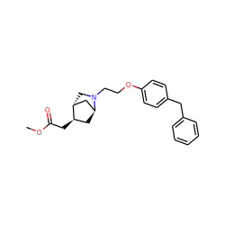 COC(=O)C[C@@H]1C[C@H]2C[C@H]1CN2CCOc1ccc(Cc2ccccc2)cc1 ZINC000253637270