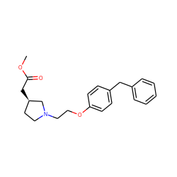 COC(=O)C[C@@H]1CCN(CCOc2ccc(Cc3ccccc3)cc2)C1 ZINC000013860518