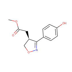 COC(=O)C[C@@H]1CON=C1c1ccc(O)cc1 ZINC000028635860
