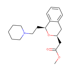 COC(=O)C[C@@H]1Cc2ccccc2[C@H](CCN2CCCCC2)O1 ZINC000653834553