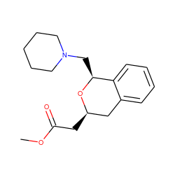 COC(=O)C[C@@H]1Cc2ccccc2[C@H](CN2CCCCC2)O1 ZINC000653831415