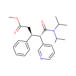 COC(=O)C[C@H](c1ccccc1)[C@H](C(=O)N(C(C)C)C(C)C)c1cccnc1 ZINC000034775684