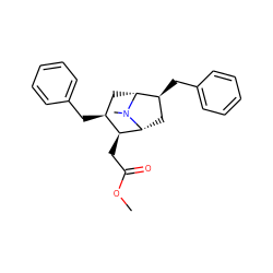 COC(=O)C[C@H]1[C@@H](Cc2ccccc2)C[C@@H]2[C@@H](Cc3ccccc3)C[C@H]1N2C ZINC000013776450