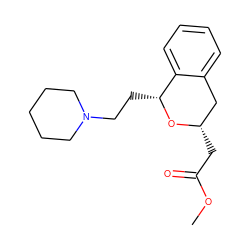 COC(=O)C[C@H]1Cc2ccccc2[C@@H](CCN2CCCCC2)O1 ZINC001772623676