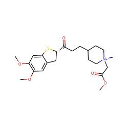 COC(=O)C[N+]1(C)CCC(CCC(=O)[C@@H]2Cc3cc(OC)c(OC)cc3S2)CC1 ZINC000028458825