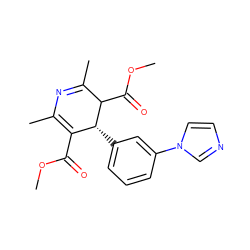 COC(=O)C1=C(C)N=C(C)C(C(=O)OC)[C@@H]1c1cccc(-n2ccnc2)c1 ZINC000026743769