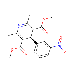 COC(=O)C1=C(C)N=C(C)C(C(=O)OC)[C@H]1c1cccc([N+](=O)[O-])c1 ZINC000096179044