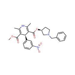 COC(=O)C1=C(C)NC(C)=C(C(=O)O[C@H]2CCN(Cc3ccccc3)C2)[C@H]1c1cccc([N+](=O)[O-])c1 ZINC000100011067