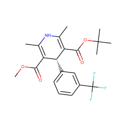 COC(=O)C1=C(C)NC(C)=C(C(=O)OC(C)(C)C)[C@@H]1c1cccc(C(F)(F)F)c1 ZINC000058569250