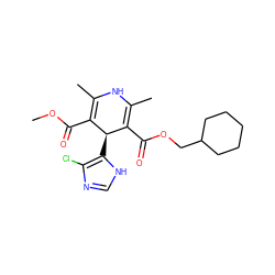 COC(=O)C1=C(C)NC(C)=C(C(=O)OCC2CCCCC2)[C@H]1c1[nH]cnc1Cl ZINC000103169348