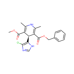 COC(=O)C1=C(C)NC(C)=C(C(=O)OCc2ccccc2)[C@H]1c1[nH]cnc1Cl ZINC000103169352