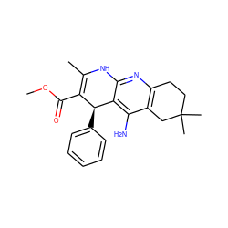 COC(=O)C1=C(C)Nc2nc3c(c(N)c2[C@H]1c1ccccc1)CC(C)(C)CC3 ZINC000218322027