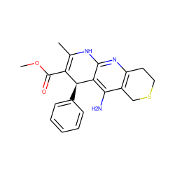 COC(=O)C1=C(C)Nc2nc3c(c(N)c2[C@H]1c1ccccc1)CSCC3 ZINC000218325031