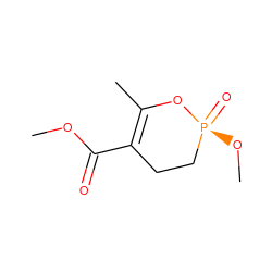 COC(=O)C1=C(C)O[P@@](=O)(OC)CC1 ZINC000045349233