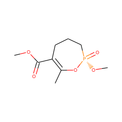 COC(=O)C1=C(C)O[P@@](=O)(OC)CCC1 ZINC000045349722