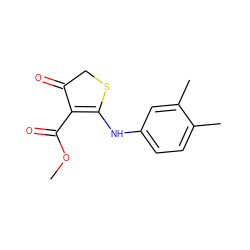 COC(=O)C1=C(Nc2ccc(C)c(C)c2)SCC1=O ZINC000101701151