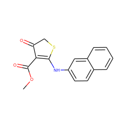 COC(=O)C1=C(Nc2ccc3ccccc3c2)SCC1=O ZINC000101701093