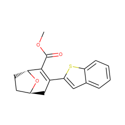 COC(=O)C1=C(c2cc3ccccc3s2)C[C@H]2CC[C@H]1O2 ZINC000101501274