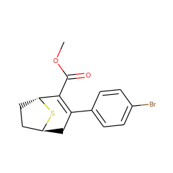 COC(=O)C1=C(c2ccc(Br)cc2)C[C@H]2CC[C@H]1S2 ZINC000101018926