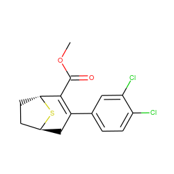 COC(=O)C1=C(c2ccc(Cl)c(Cl)c2)C[C@H]2CC[C@H]1S2 ZINC000101017868