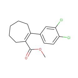 COC(=O)C1=C(c2ccc(Cl)c(Cl)c2)CCCCC1 ZINC000028714395