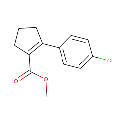 COC(=O)C1=C(c2ccc(Cl)cc2)CCC1 ZINC000028714351