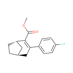 COC(=O)C1=C(c2ccc(F)cc2)C[C@H]2CC[C@H]1C2 ZINC000100861329