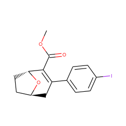 COC(=O)C1=C(c2ccc(I)cc2)C[C@H]2CC[C@H]1O2 ZINC000101019558