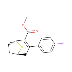 COC(=O)C1=C(c2ccc(I)cc2)C[C@H]2CC[C@H]1S2 ZINC000101024784