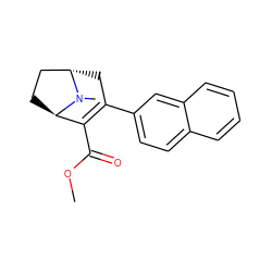 COC(=O)C1=C(c2ccc3ccccc3c2)C[C@H]2CC[C@H]1N2C ZINC000100835444