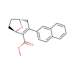 COC(=O)C1=C(c2ccc3ccccc3c2)C[C@H]2CC[C@H]1O2 ZINC000101012985