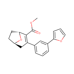 COC(=O)C1=C(c2cccc(-c3ccco3)c2)C[C@H]2CC[C@H]1O2 ZINC000101501219