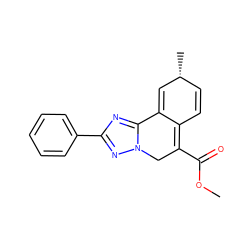 COC(=O)C1=C2C=C[C@@H](C)C=C2c2nc(-c3ccccc3)nn2C1 ZINC000026375684