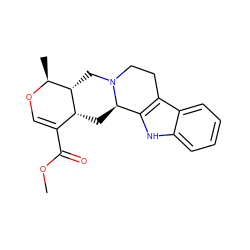 COC(=O)C1=CO[C@@H](C)[C@@H]2CN3CCc4c([nH]c5ccccc45)[C@H]3C[C@H]12 ZINC000053174616