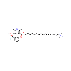 COC(=O)C1C(C)=NC(C)=C(C(=O)OCCCCCCCCCCCCCCCC[N+](C)(C)C)[C@@H]1c1ccccc1C(F)(F)F ZINC000027210933