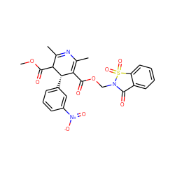 COC(=O)C1C(C)=NC(C)=C(C(=O)OCN2C(=O)c3ccccc3S2(=O)=O)[C@@H]1c1cccc([N+](=O)[O-])c1 ZINC000026481186