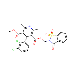 COC(=O)C1C(C)=NC(C)=C(C(=O)OCN2C(=O)c3ccccc3S2(=O)=O)[C@@H]1c1cccc(Cl)c1Cl ZINC000026488796