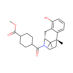 COC(=O)C1CCC(C(=O)N2CC[C@@]3(C)c4cccc(O)c4C[C@@H]2C3(C)C)CC1 ZINC000203563768