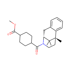 COC(=O)C1CCC(C(=O)N2CC[C@@]3(C)c4ccccc4C[C@@H]2C3(C)C)CC1 ZINC000205475244